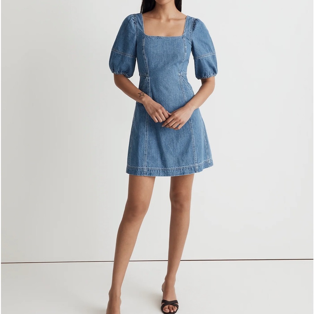 Madewell Maisie Mini Dress in Fenwood Wash (Slight Flaw)